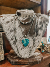 Load image into Gallery viewer, Genuine 4.5mm-20&quot; Necklace W/ Chrysocolla Pendant
