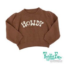 Load image into Gallery viewer, Brown Puff Howdy - Toddler Sweater

