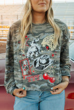 Load image into Gallery viewer, Women's Retro camo Western Collage Pullover
