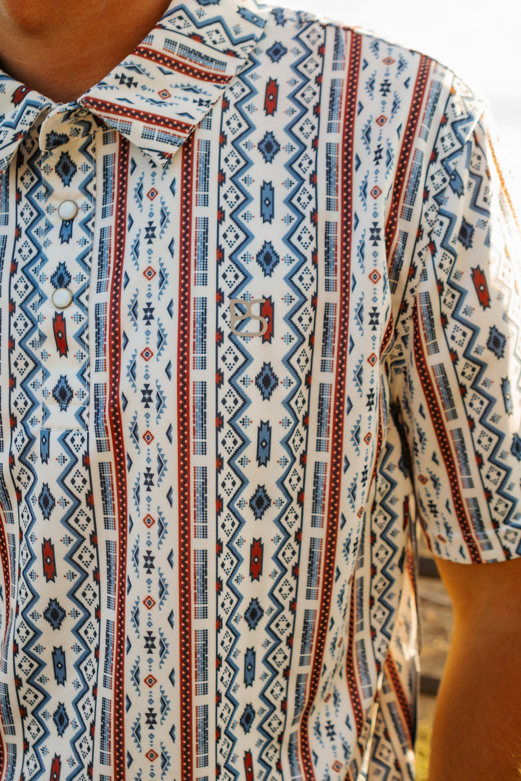 Men's Blue Retro Polo