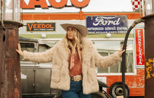 Load image into Gallery viewer, Light Taupe Fur Coat
