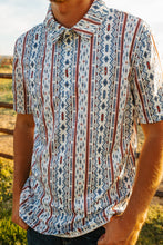 Load image into Gallery viewer, Men&#39;s Blue Retro Polo
