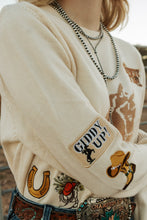 Load image into Gallery viewer, Sparkly Horse Western Patch Sweater
