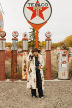Load image into Gallery viewer, Cow Print Long Fur Coat
