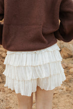 Load image into Gallery viewer, Embroidered Tiered Pleated Mini Skort
