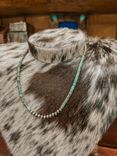 Load image into Gallery viewer, Genuine sterling silver Navajo and Turquoise 20&quot; Necklace
