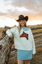 Load image into Gallery viewer, Cream Horse Sweater
