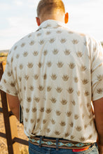 Load image into Gallery viewer, mens Tan Cactus printed polo

