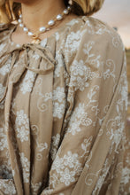 Load image into Gallery viewer, Flower Embroidery Pin Tuck Swing Blouse

