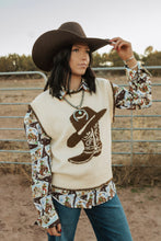 Load image into Gallery viewer, Cowboy Boot/Hat Sweater Vest
