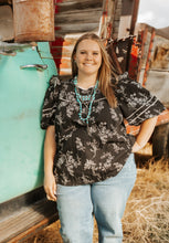 Load image into Gallery viewer, Black Plus Size Baby Doll Top
