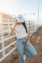 Load image into Gallery viewer, Gingham blue USA hat
