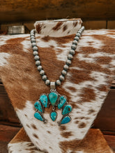 Load image into Gallery viewer, 10mm- 20&quot; Sterling Silver Beads W/ Turquoise Pendant
