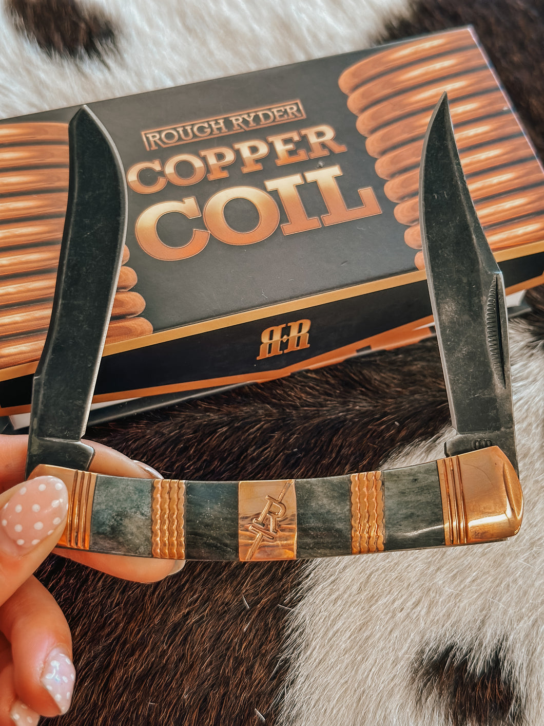 Rough Ryder Copper Coil Large Moose Pocketknife