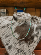 Load image into Gallery viewer, Genuine sterling silver Navajo and Turquoise 20&quot; Necklace
