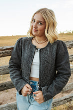 Load image into Gallery viewer, Quilted Star Peplum crop jacket
