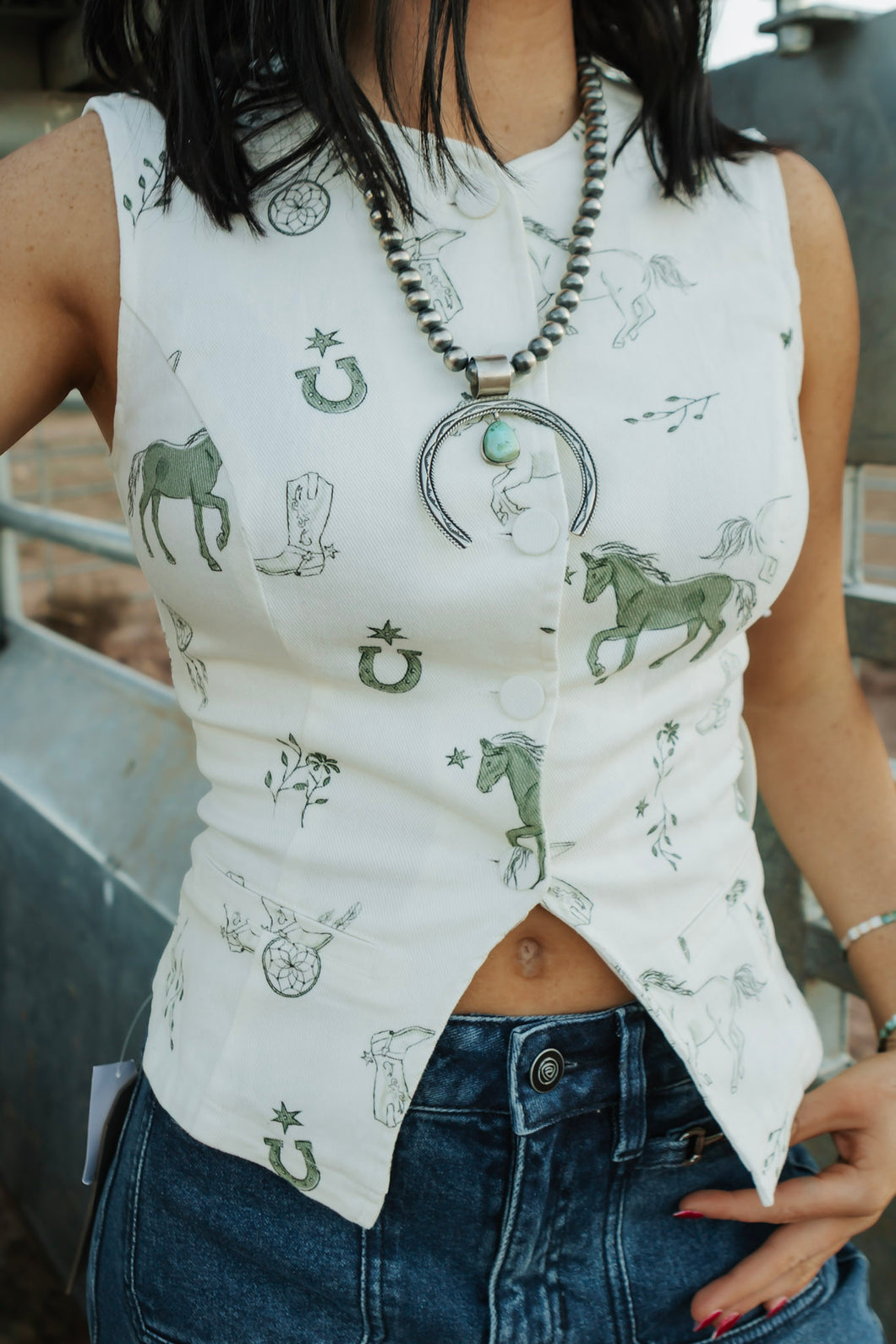 Western Button Down Vest