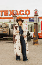 Load image into Gallery viewer, Cow Print Long Fur Coat
