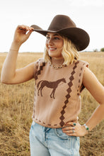 Load image into Gallery viewer, Sleeveless Horse Knit Vest
