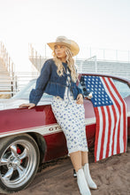 Load image into Gallery viewer, Denim front tie jacket
