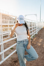 Load image into Gallery viewer, Gingham blue USA hat
