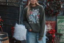 Load image into Gallery viewer, DOORBUSTER PRICE Sage Christmas Roper Crew Neck
