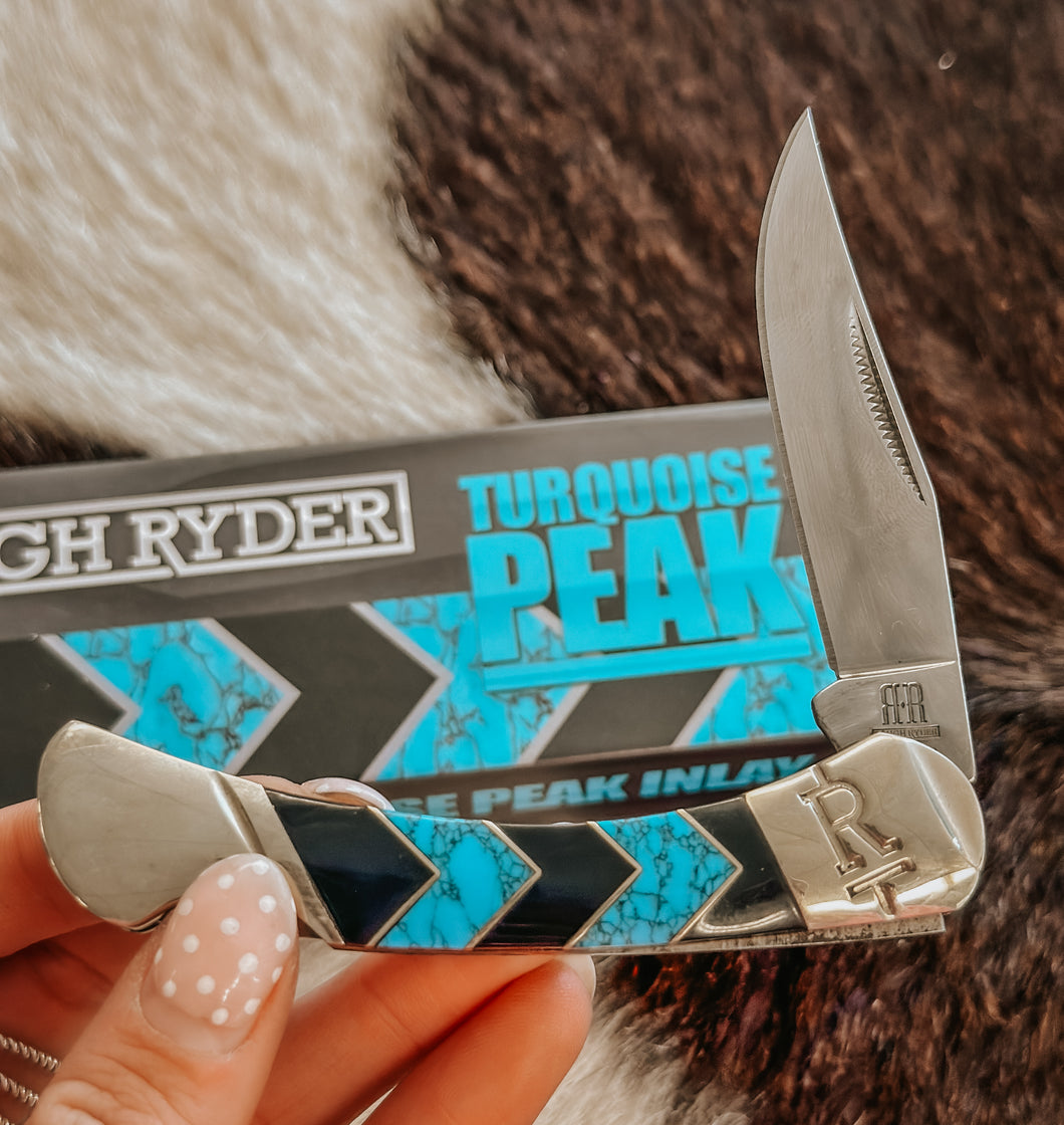 Rough Ryder Turquoise Peak Lockback Pocket Knife