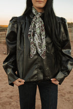 Load image into Gallery viewer, Black Oversized High Collar Leather Jacket
