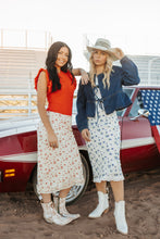 Load image into Gallery viewer, cherry cream skirt
