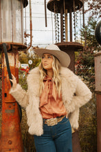 Load image into Gallery viewer, Wrangler Rose Gold Tie Neck Top
