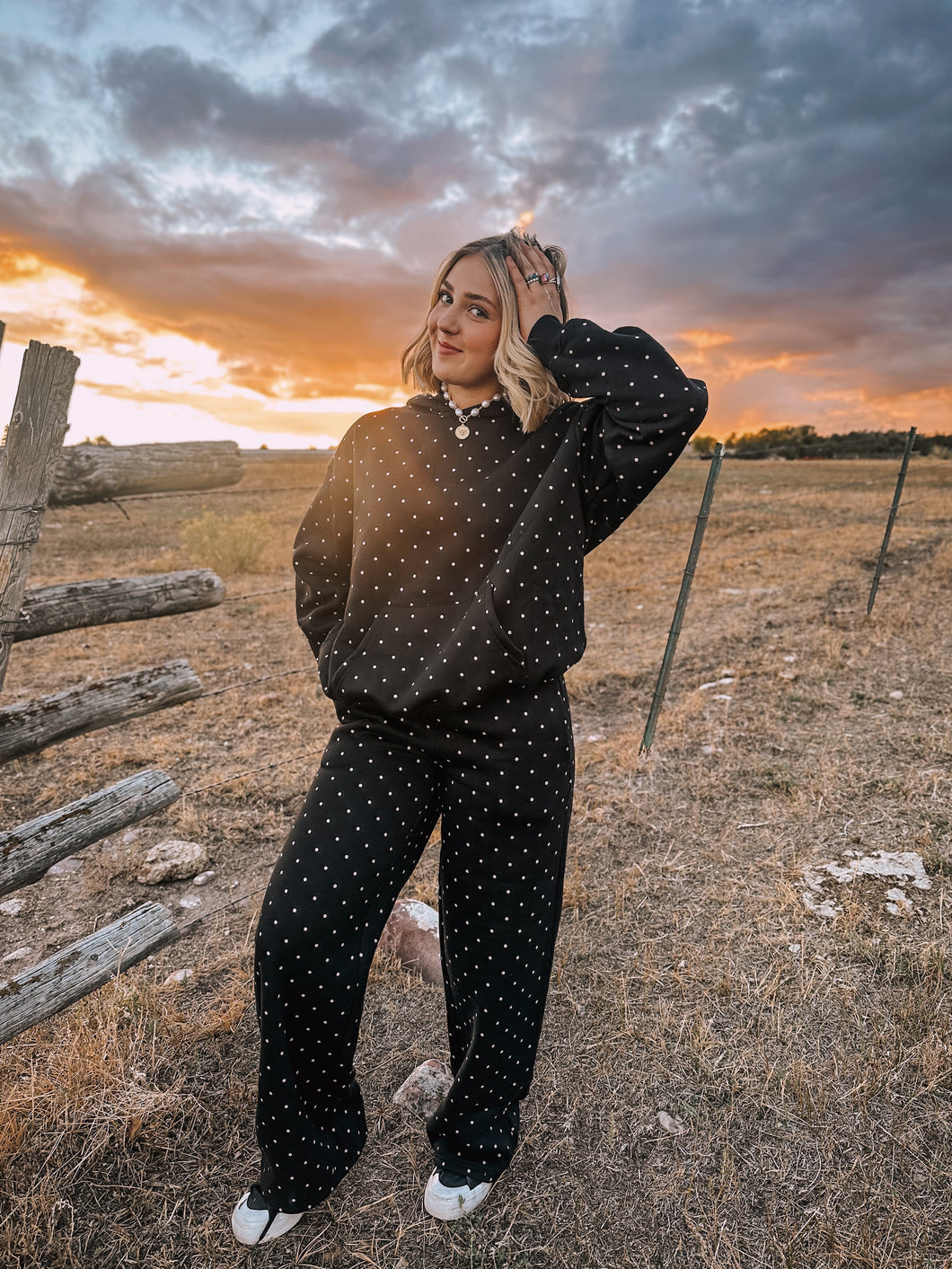 Polka dot sweatpants