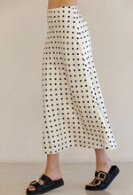Load image into Gallery viewer, Ivory/black dot skirt
