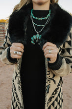 Load image into Gallery viewer, Aztec long sweater with Fur
