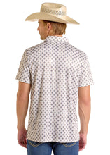 Load image into Gallery viewer, Mens natural aztec polo
