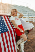 Load image into Gallery viewer, Microsuede studded star red skirt
