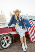 Load image into Gallery viewer, Denim front tie jacket
