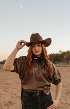 Load image into Gallery viewer, Brown Leather top
