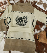 Load image into Gallery viewer, Horseshoe Long Cardigan Sweater

