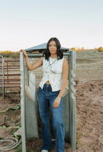 Load image into Gallery viewer, High Rise Wide Leg Jeans with Bit detailing
