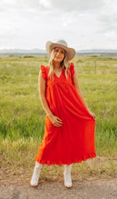 Load image into Gallery viewer, The Dutton In Hibiscus Eyelet Dress
