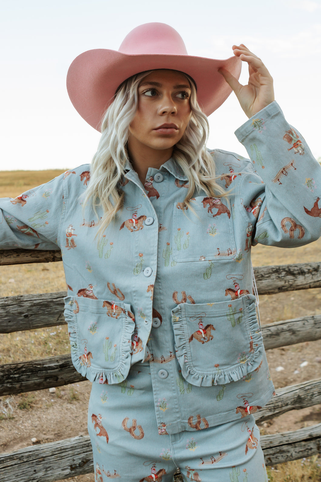 Soft Blue Western Jacket