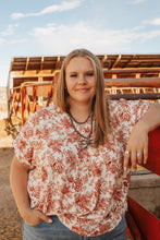 Load image into Gallery viewer, Cinnamon Plus Size Collared Top
