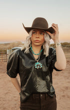 Load image into Gallery viewer, black leather top
