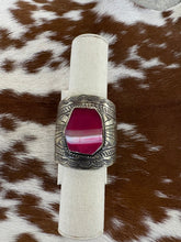 Load image into Gallery viewer, Sterling Silver Pink Statement Cuff
