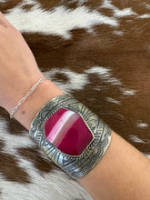 Load image into Gallery viewer, Sterling Silver Pink Statement Cuff
