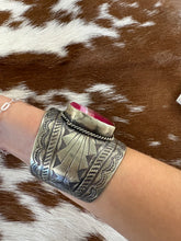 Load image into Gallery viewer, Sterling Silver Pink Statement Cuff
