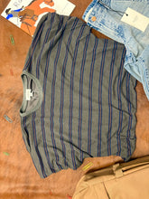 Load image into Gallery viewer, Dark Grey Striped Top

