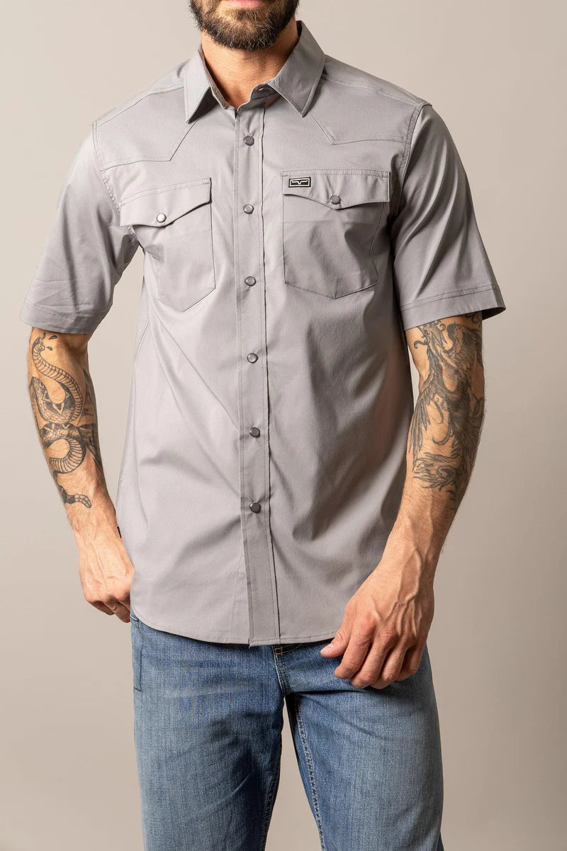 Mens Kimes Rio Gray SS Snap Shirt