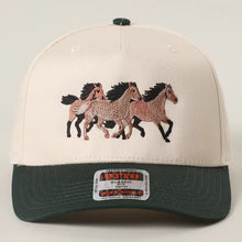 Load image into Gallery viewer, Wild Horses dark green Embroidery Trucker Hat
