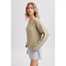 Load image into Gallery viewer, Sage Button Sweater Cardigan
